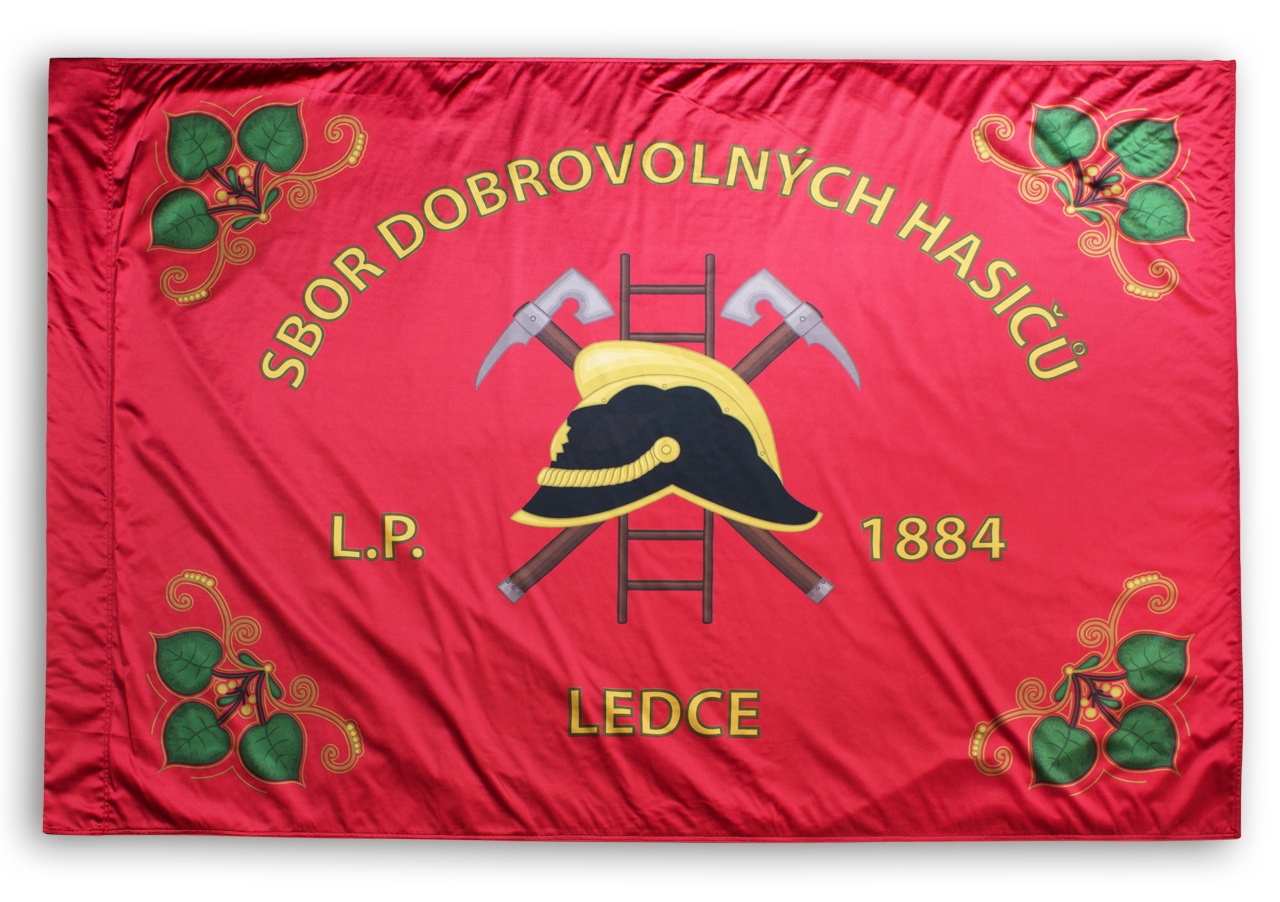 Vlajka SDH ti&scaron;těn&aacute; PE jednostrann&aacute;